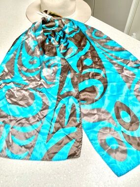 Rare native SILK scarf / wrap w southwestern country vibe